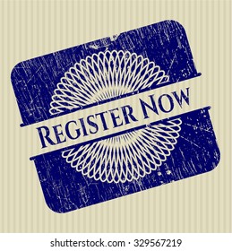 Register Now rubber seal
