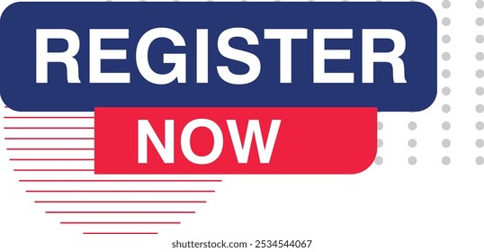 Register Now Slogan Web Banner Template sign up Book Now Entry Symbol