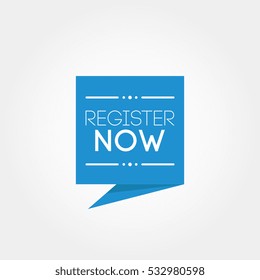 register now tag label