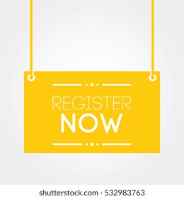 register now tag label
