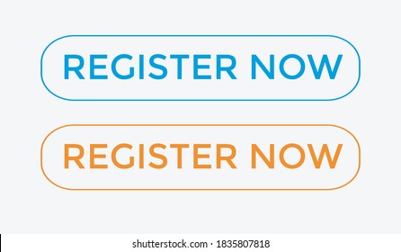 register now text button. web button register now. register now