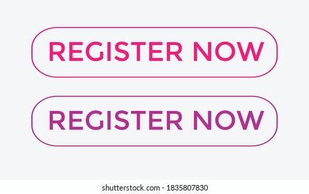 register now text button. web button register now. register now