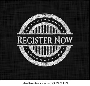 Register Now written on a blackboard