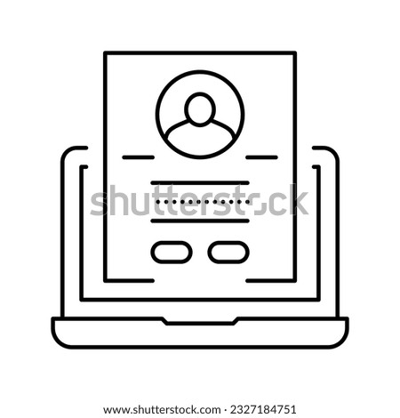 register online line icon vector. register online sign. isolated contour symbol black illustration