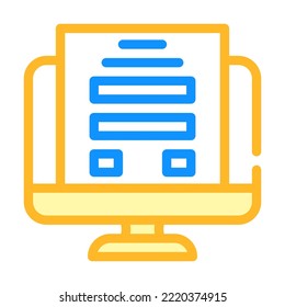 register online registration color icon vector. register online registration sign. isolated symbol illustration
