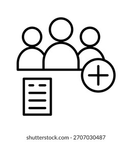 Registrar Ilustração do Vetor de Ícone de Contorno