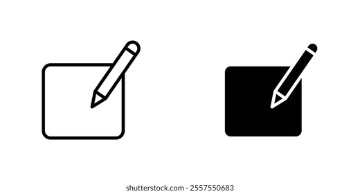 Register outlined and solid icon vector collection.