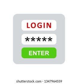 Register page design. Login form account user  