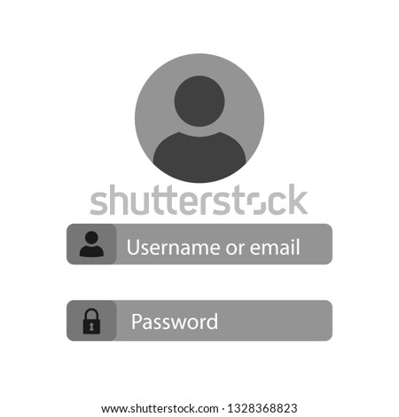 Register page design. Login form account user password identity web log screen security profile privacy appinterface, user profile, concept access – stock vector