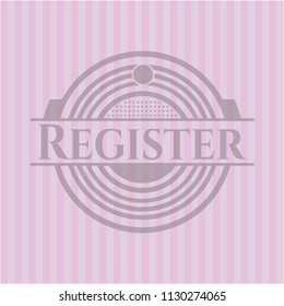 Register pink emblem. Retro