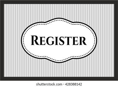 Register poster or card