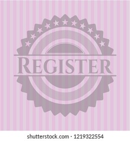 Register realistic pink emblem