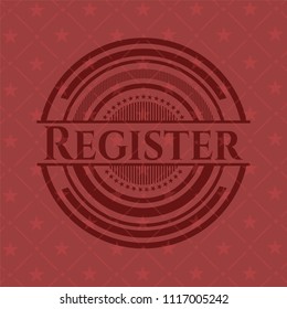 Register red emblem. Retro