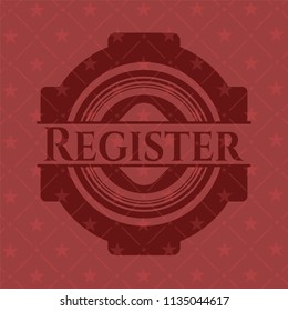 Register red emblem. Retro