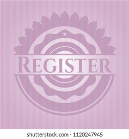 Register retro pink emblem