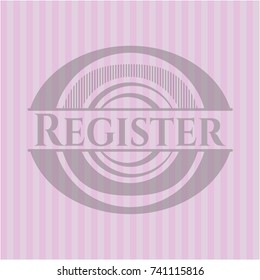 Register retro pink emblem