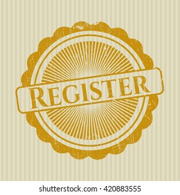 Register rubber grunge seal