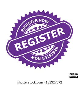 Register rubber stamp sign.-eps10 vector