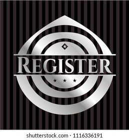Register silver emblem or badge