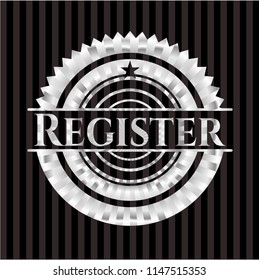 Register silver emblem or badge