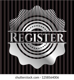 Register silvery badge or emblem