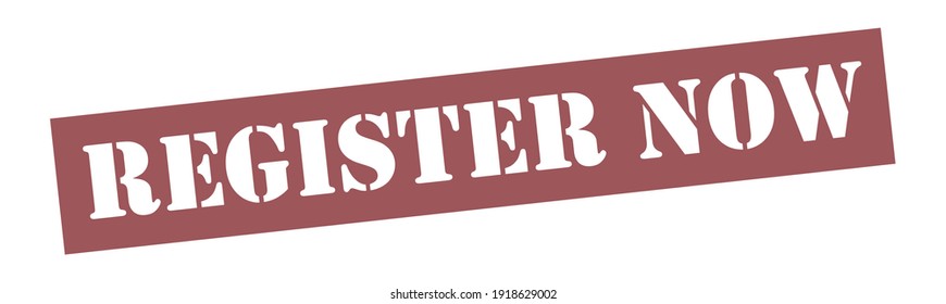 REGISTER  Vector stamp. White isolated
