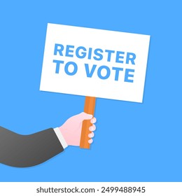 Register to vote icon. Flat style. Vector icon.