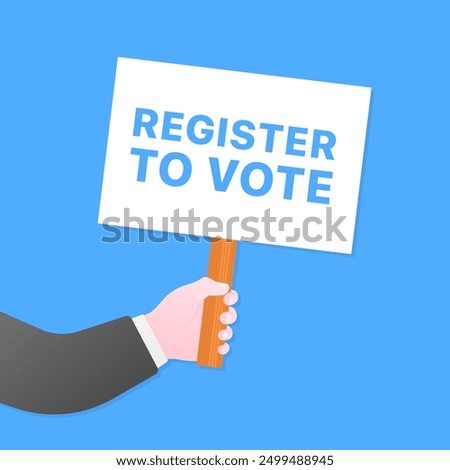 Register to vote icon. Flat style. Vector icon.