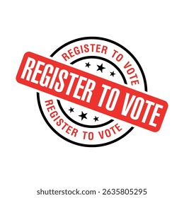 Register to Vote Letter Rubber Stamp Template Design