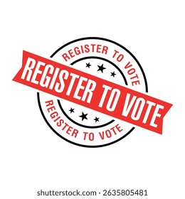 Register to Vote Letter Rubber Stamp Template Design