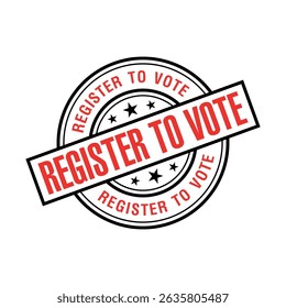 Register to Vote Letter Rubber Stamp Template Design