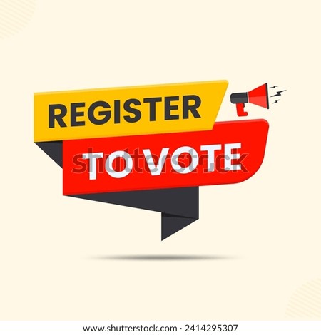 Register to vote with megaphone icon