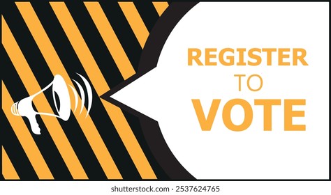  register to vote vector icon on white background.  