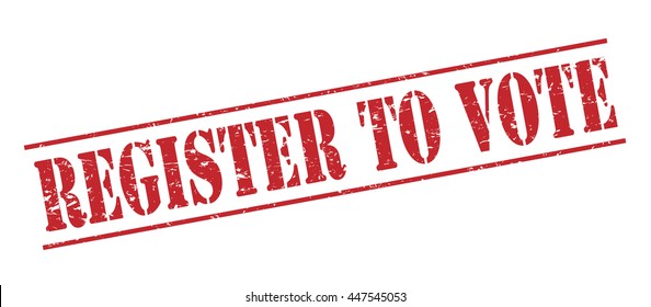 register to vote vector stamp on white background