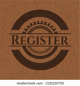 Register wooden emblem