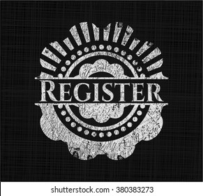 Register written with chalkboard texture