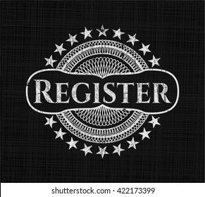 Register written on a chalkboard