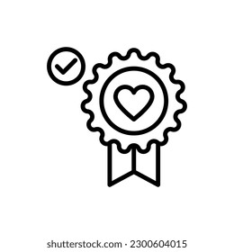 Icono de organización benéfica registrada en vector. Ilustración