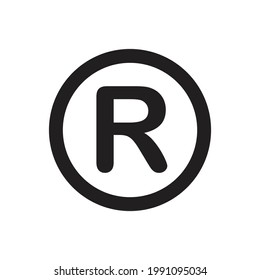 Registered icon design vector illustration