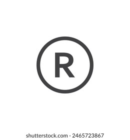 Registered Icon Set. Trademark and Copyright Symbols in Vector Format.