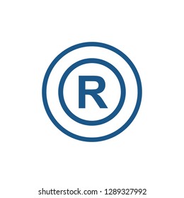 Registered icon sign symbol