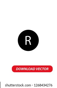 Registered icon, Vector