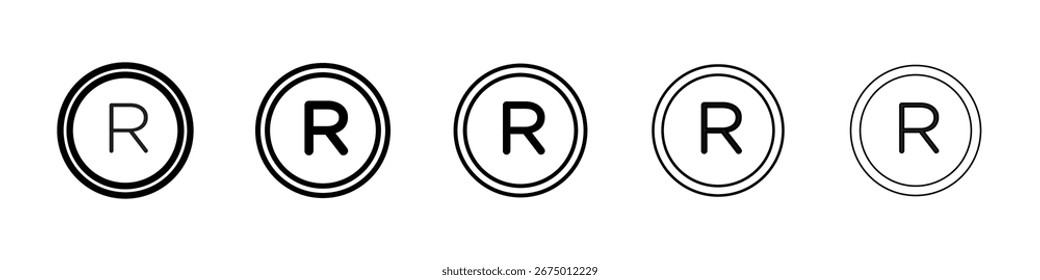 Icono registrado Ilustración de Arte vectorial
