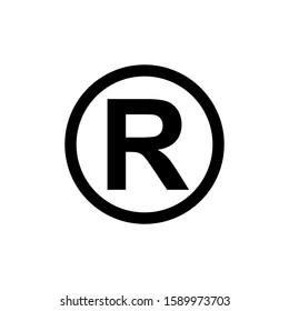registered icon vector design template