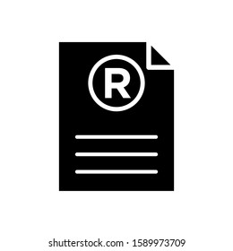 registered icon vector design template