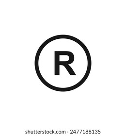 Registered icon vector. EPS 10 editable vector