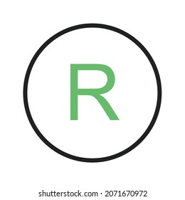 Registered icon vector image. Can also be used for Symbols. Suitable for mobile apps, web apps and print media.