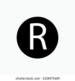Registered Icon - Vector, Sign and Symbol for Design, Presentation, Website or Apps Elements.