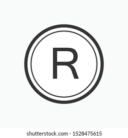 Registered Icon - Vector, Sign and Symbol for Design, Presentation, Website or Apps Elements.