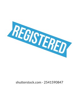 Plantilla de sello de goma de letra registrada